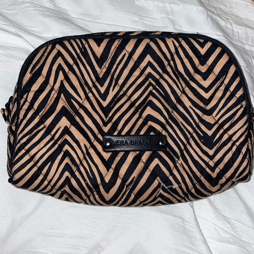 Vera Bradley zebra makeup bag